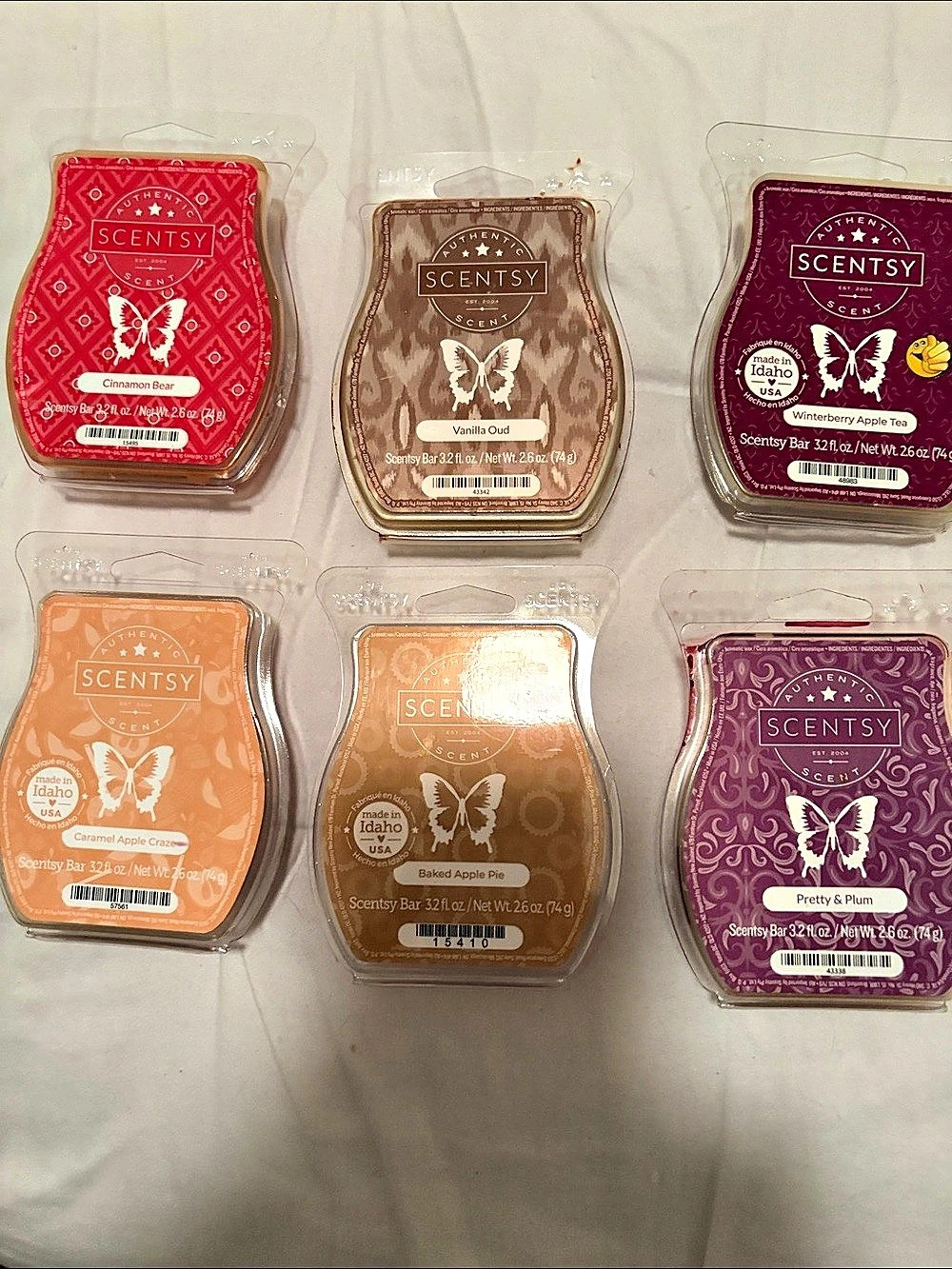 Scentsy Wax Bars Lot of 6 in Red & Purple